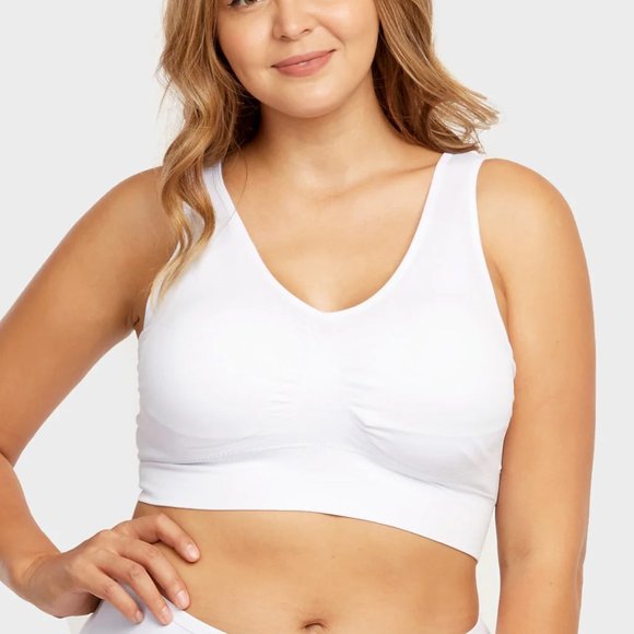 LADIES SEAMLESS PLUS SIZE SPORTS BRA PACK OF 6 - Picture 4 of 6